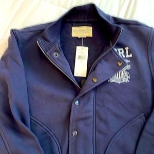 Menswear DSRL navy blue, full zipper front and snap buttons